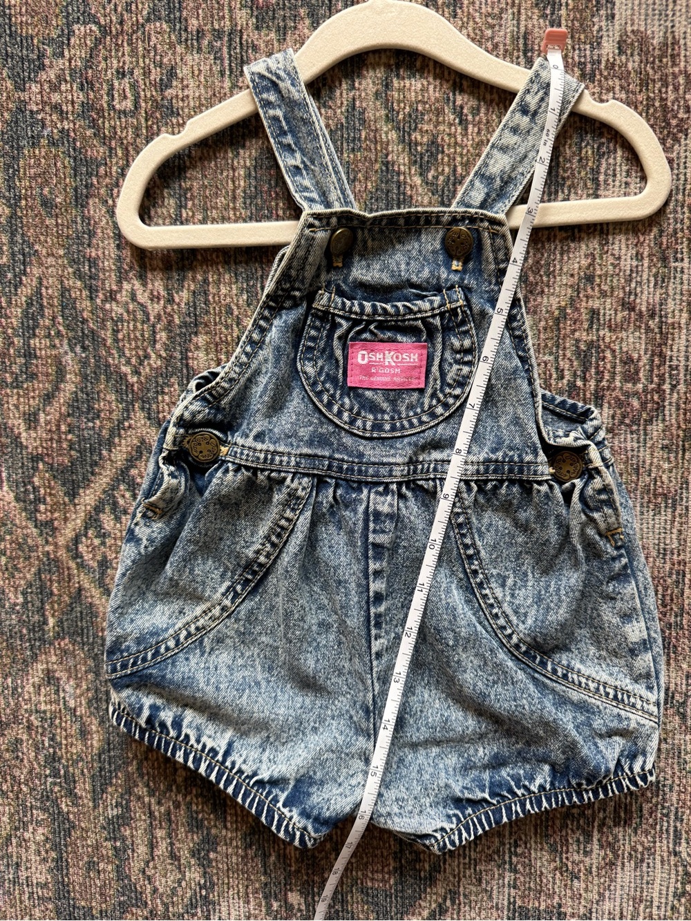 Vintage acid wash Oshkosh shorts bubble size 12 months